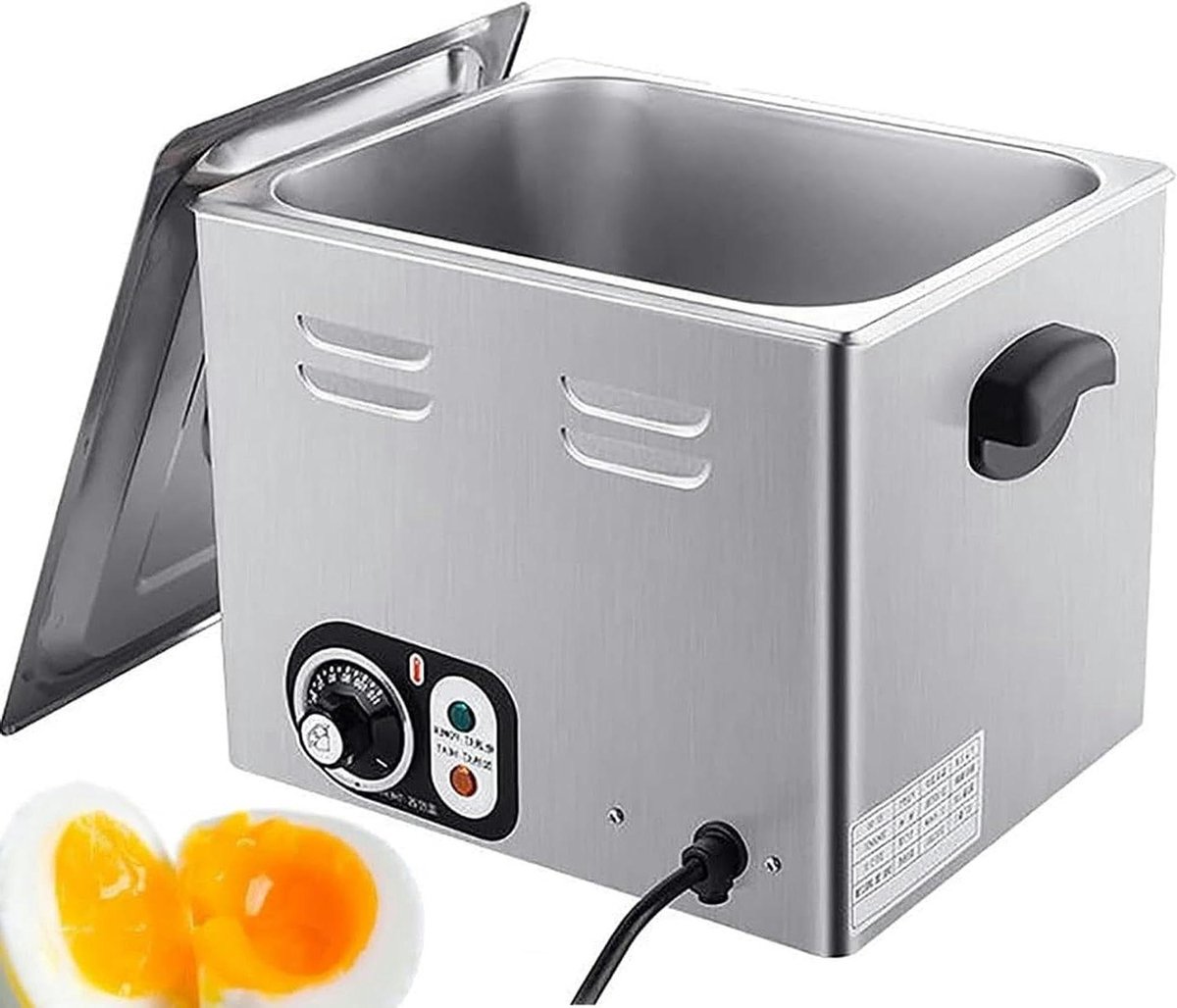 Elektrische Eierkoker - Stoomkoker Gekookte Eieren - Professioneel Koken - Roestvrij Staal Voedingskwaliteit - 45/60 Eieren - Zilver