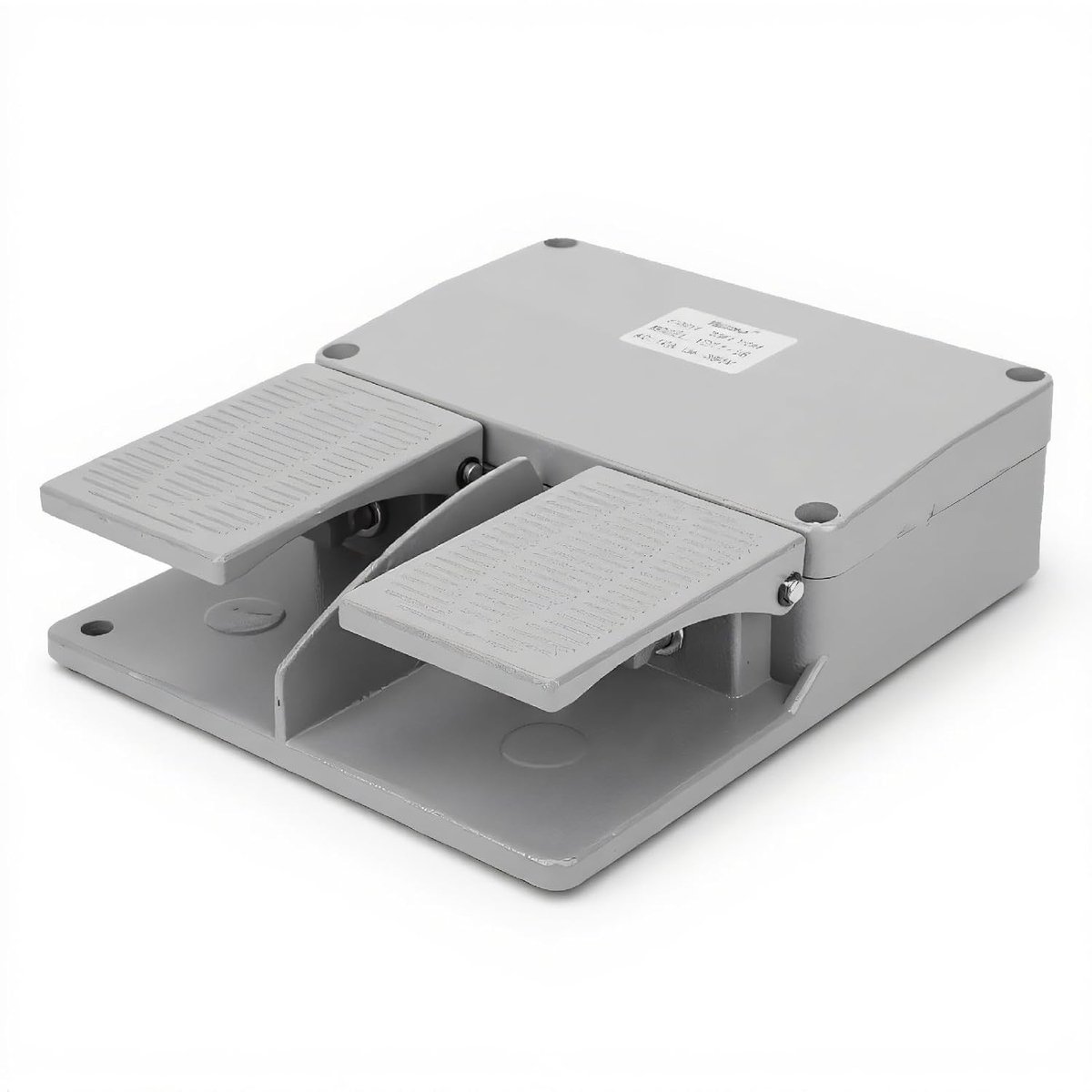 SnelShoppen - Alloy 10A Dubbele Voetschakelaar Antislip Industrieel Voetschakelaar YDT1-16, Duurzaam en Corrosiebestendig, Voor Professioneel Gebruik,