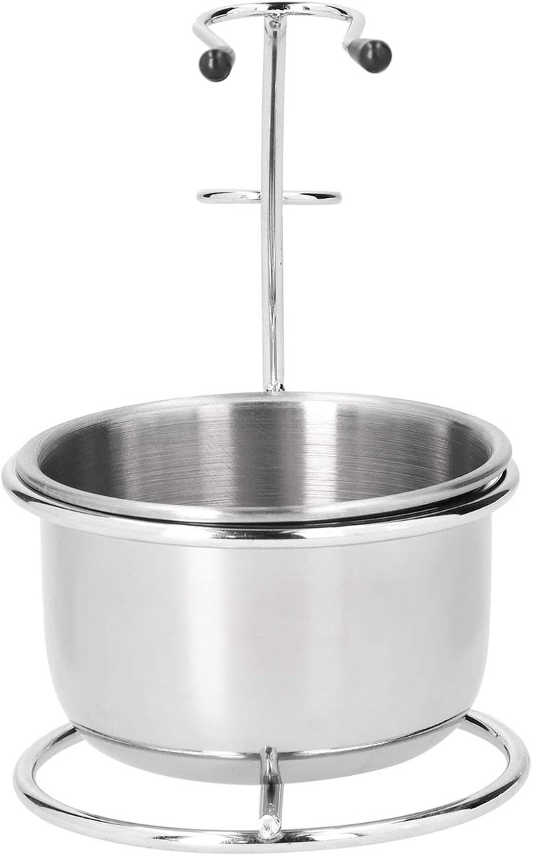 SnelShoppen - Scheermes en Borstel Houder 2-in-1 Rvs Scheerzeep Kom Draagbaar voor Mannen voor Badkamer, Multifunctionele Organizer voor Scheeraccesso