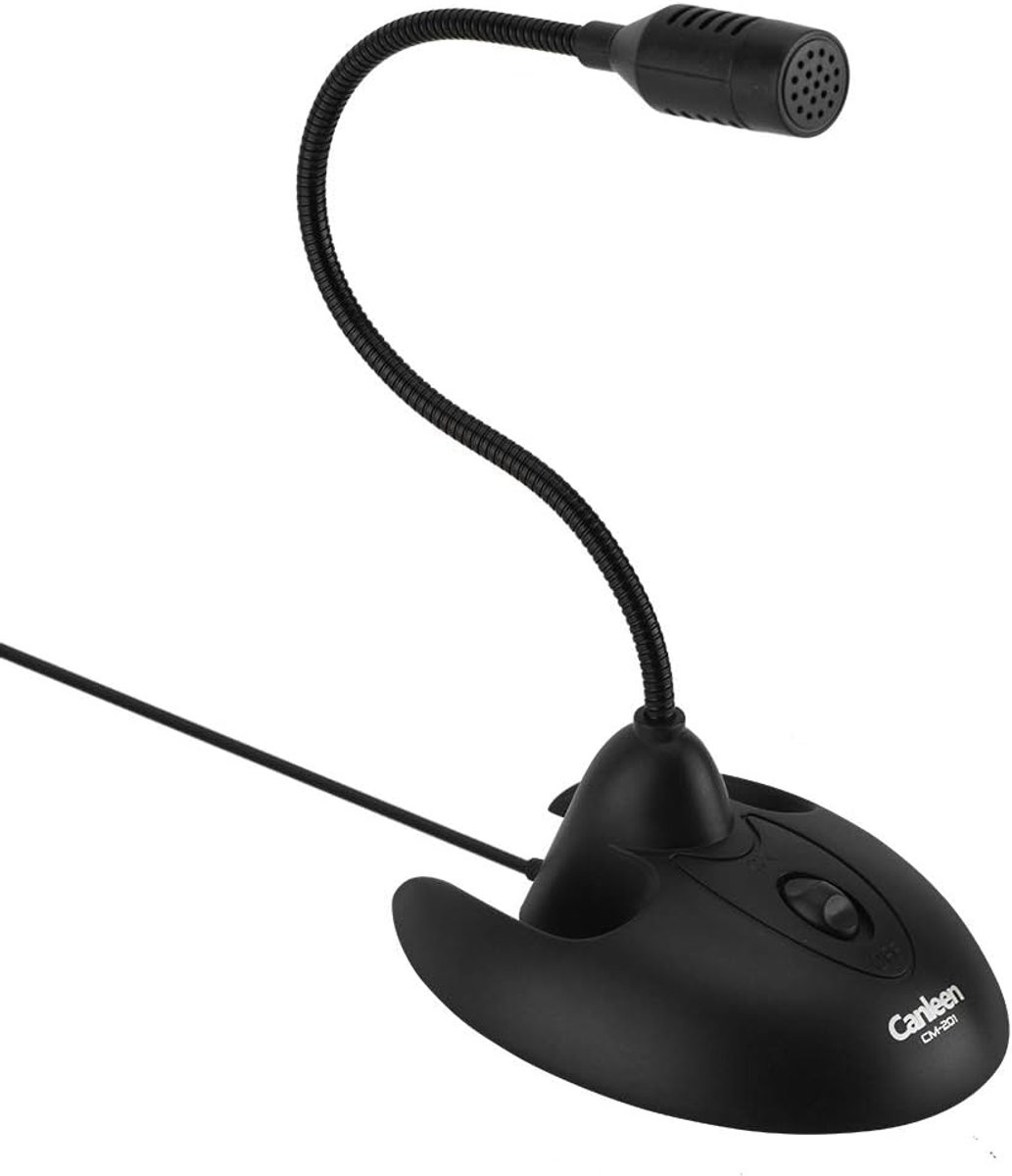SnelShoppen - Universele Desktop Microfoon 360 Flexibele Gooseneck Karaoke Microfoon 3.5mm Audio Opname Computer Microfoon voor Kantoor Vergaderingen,