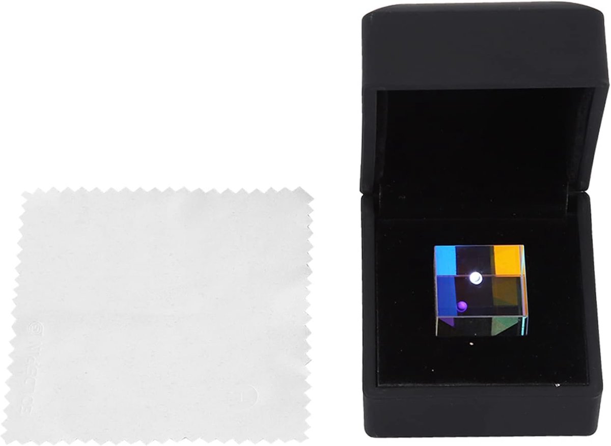 SnelShoppen - Optisch Glas Zeszijdige Prismacube 23 x 23 x 23mm - Decoratieve Stuk voor Fysica, Lichtbreking en Stijlvolle Versiering