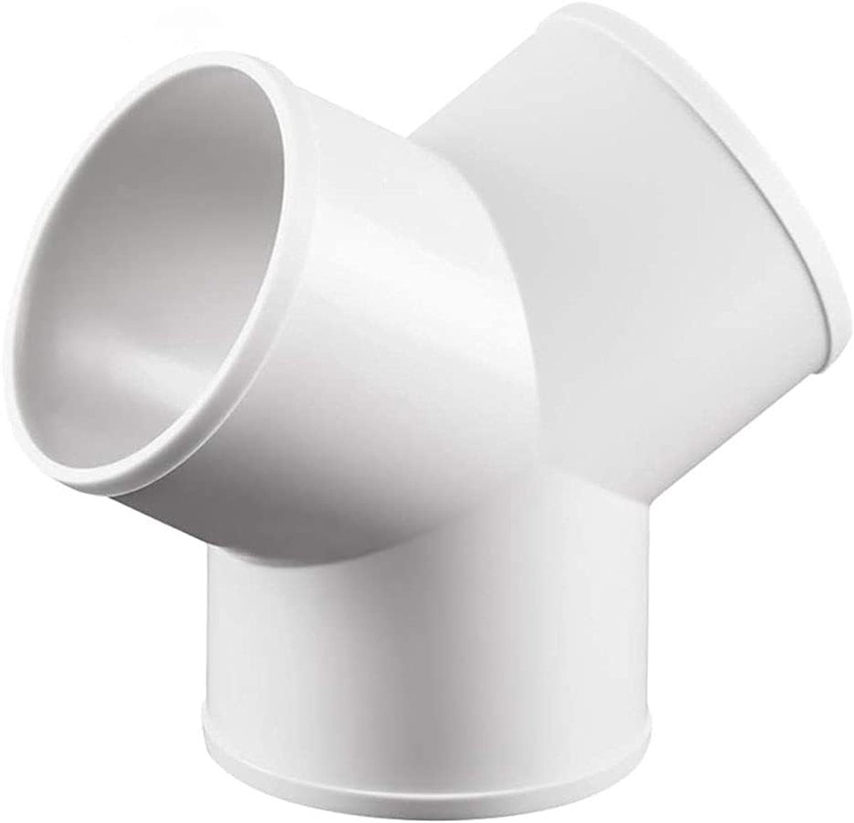 SnelShoppen - 3.8 Inch 97mm Y-stuk Verbinder 3-Weg Ronde Plastic Luchtkanalen en Fittingen voor Afzuigventilator Ventilatie