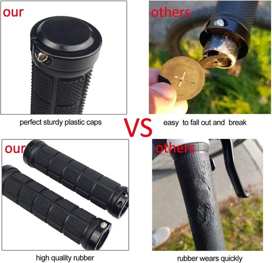Ergonomische Zachte Rubber Fietshandgrepen voor MTB, Antislip Grip voor Fietscomfort en Controle — afbeelding 2