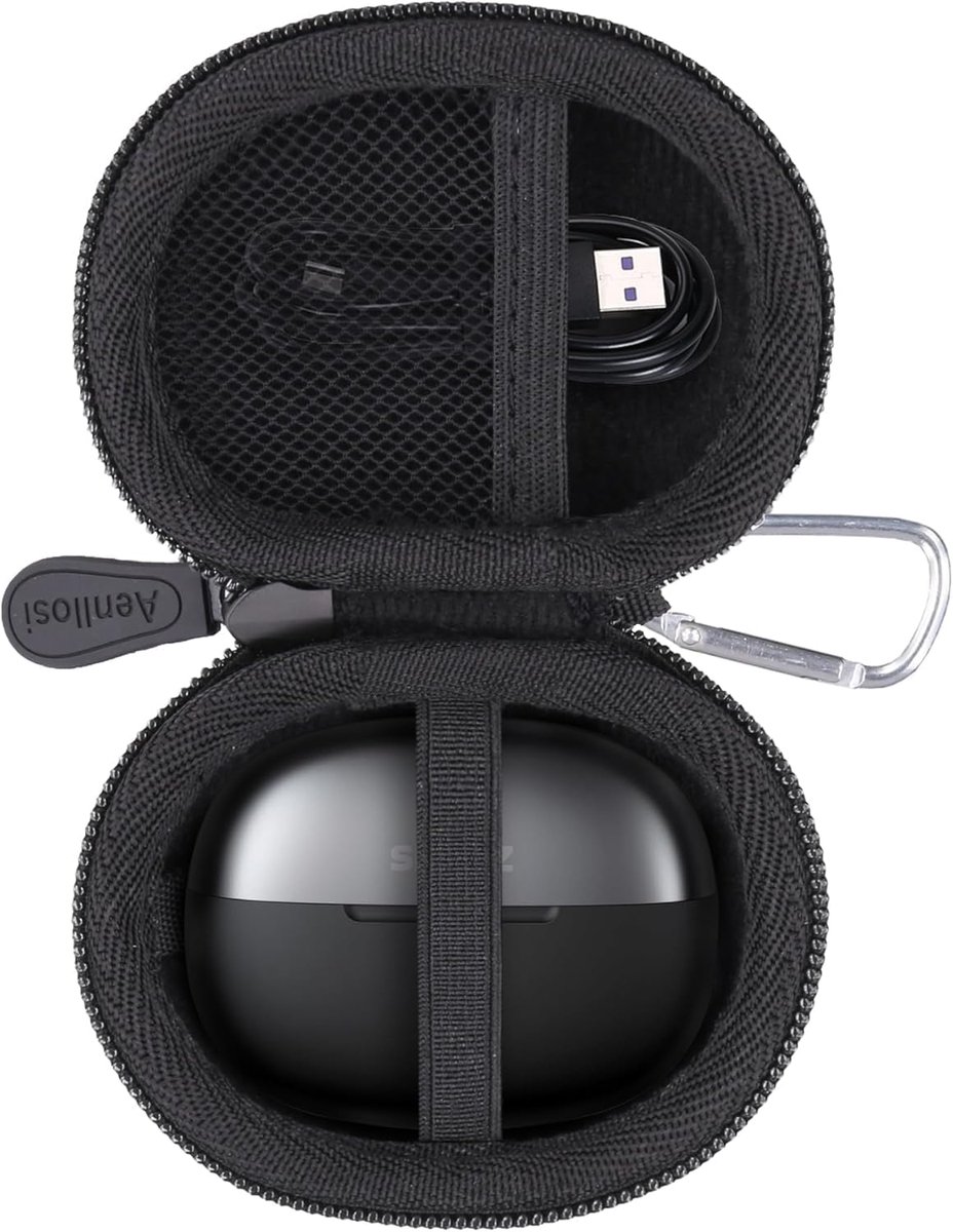 SnelShoppen - Hard Case voor Open-Ear Hoofdtelefoon, Beschermende Hoes Compatibel met OpenDots ONE Oordopjes, Zwart, Duurzaam en Compact voor Reizen e