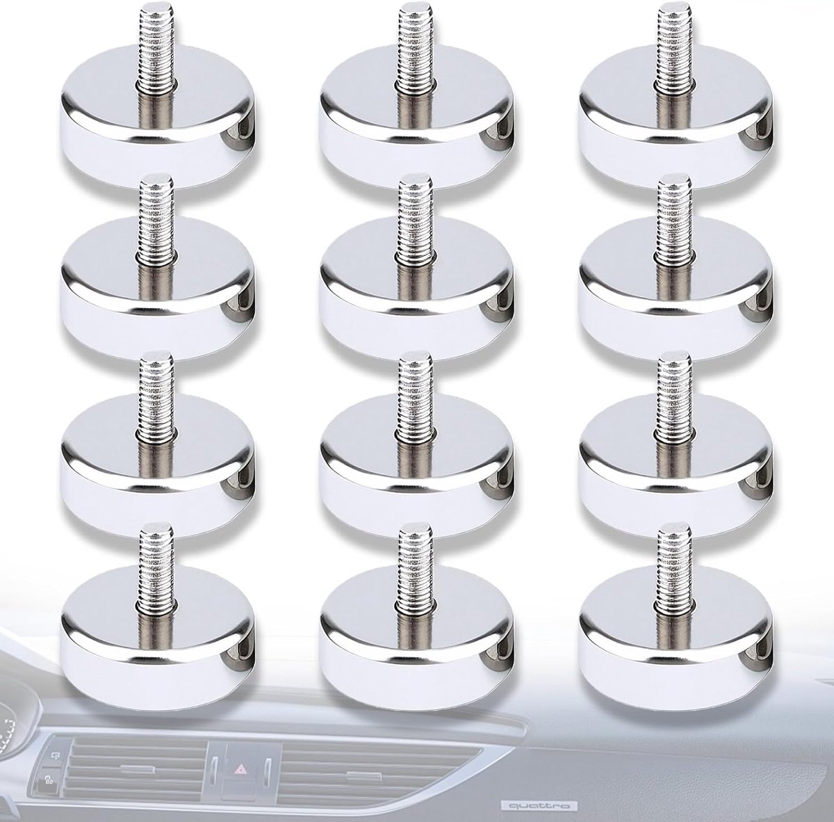SnelShoppen - Neodymium Magneten met M4 Draad, Potmagneten 20 mm, Krachtige Magneten met 14 kg Trekkracht, Ideaal voor Gereedschap, Sleutels, Bevestig