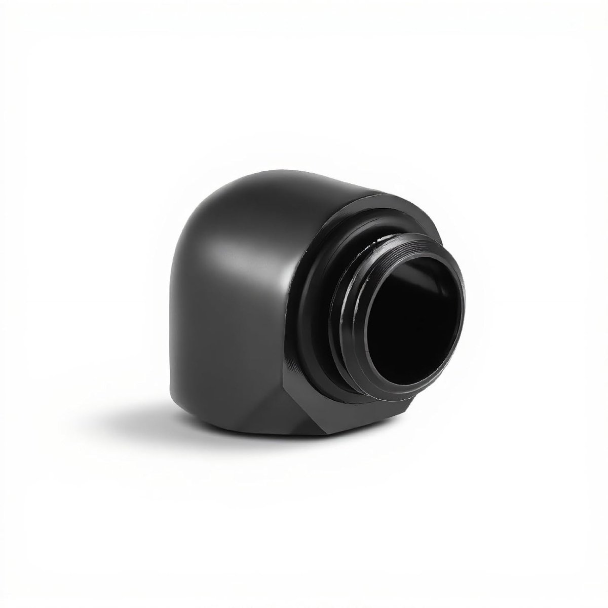 SnelShoppen - 90 Graden Fitting Adapter G1/4 Draad, Waterkoeling Systeem, Mannetje naar Vrouwtje, Hoogdoorstroom, Professionele Kwaliteit, 1 Stuk