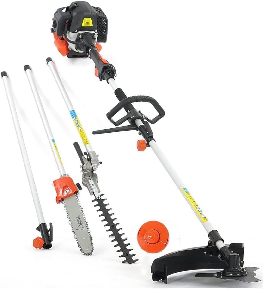 Benzine Multitool - 5-in-1 Gereedschap - Tuinonderhoud Uitvoeren - Krachtige 52cc Motor - 1 meter Verlengstuk - Zwart