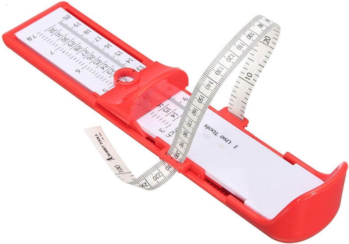 SnelShoppen - Kinderen Voetmeter Peuter Baby Voetmaatmeter Schoenmaat Meetinstrument 0-20CM Professionele Voetbreedte Meetapparaat Voor Kinderen (Rood