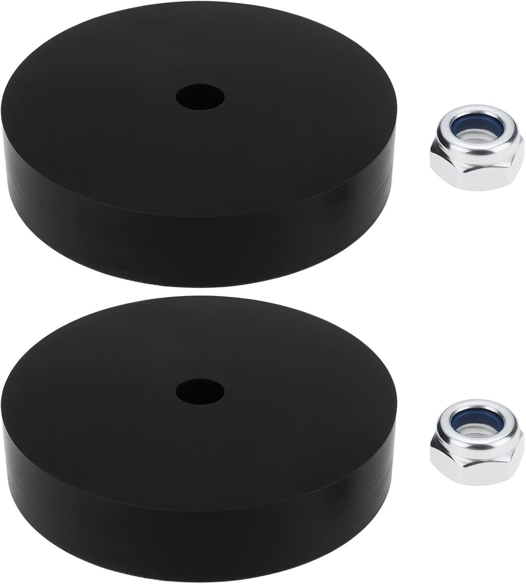 SnelShoppen - 2 Stuks Rubber Seals 48x6mm met 2 M6 Moeren 10mm Dikte - Vervangingsonderdelen voor Bait Pump 28mm en Meer - Hoogwaardige Rubberen Const
