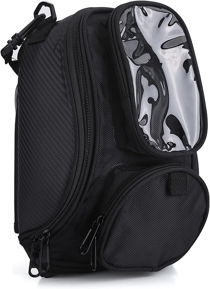 SnelShoppen - Waterdichte Motor Zadel Tanktas, Universele Magnetische Tanktas voor Motorfiets, 35x18x15cm Slijtvaste 1680D Oxford Katoen Motorbagage