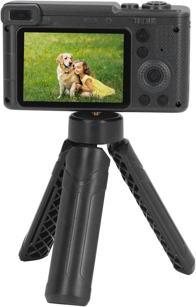 SnelShoppen - 4K HD Digitale Camera - 2.4 Inch 1080P Vintage Camera met 8X Zoom en Dubbele Voorcamera's - Kleurrijke Vlog Camera voor Fotografie en Op