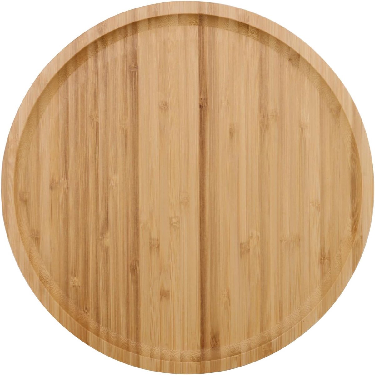 SnelShoppen - 3 Stuks 8 Inch Bamboe Planten Onderzetters, 20cm Ronde Bamboe Bloempot Onderzetters voor Binnen en Buiten Tuin