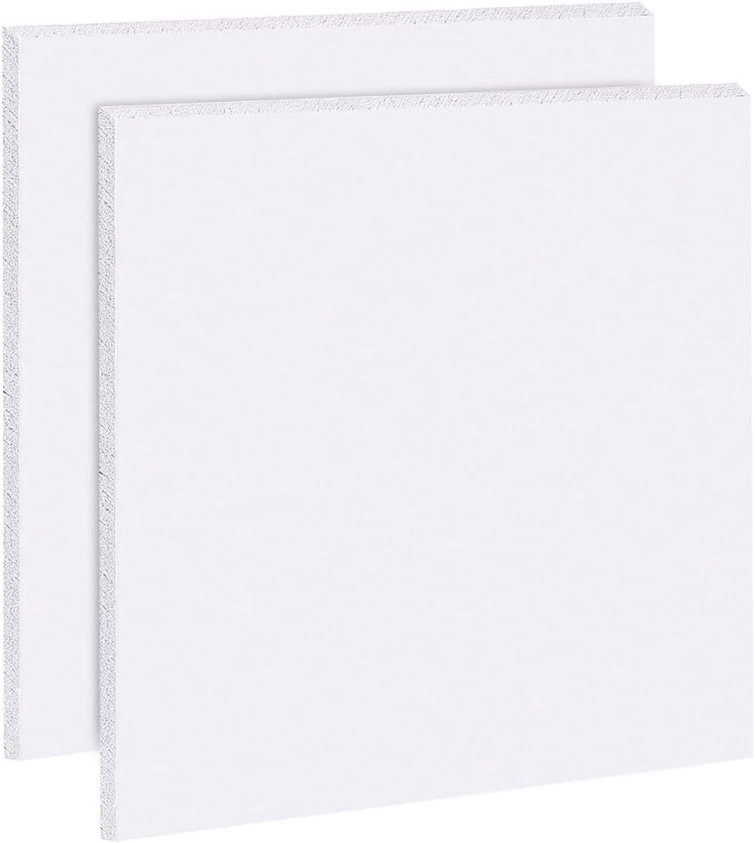 SnelShoppen - 2 Stuks PVC Foam Board Platen 30x30cm Wit, 5mm Dikke Plastic Schuimplaten voor Creatief Werk, Modelbouw, Kunst en Schoolprojecten