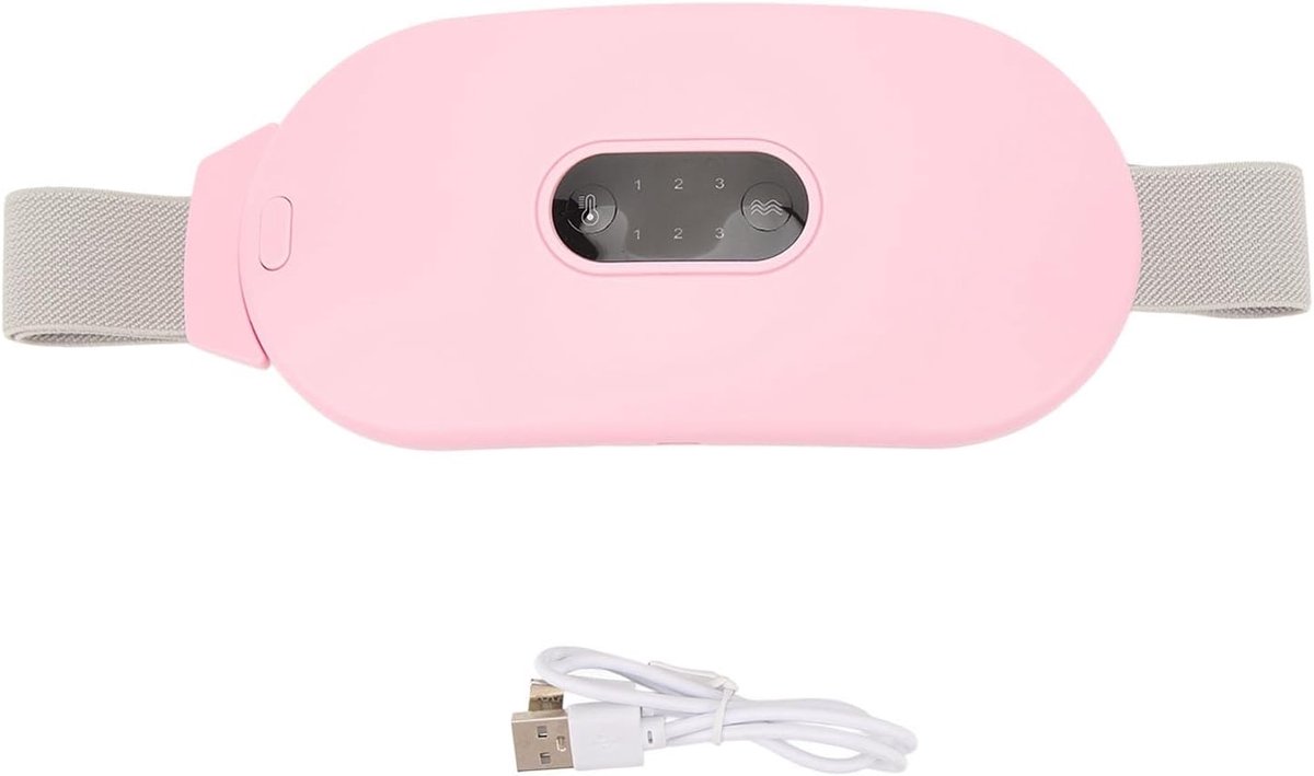 SnelShoppen - Draadloze Heupverwarming, Perfecte Maandelijkse Krampen, 6 Trillingsstanden, Automatische Uitschakeling, USB Opladen, Uterus Massageband