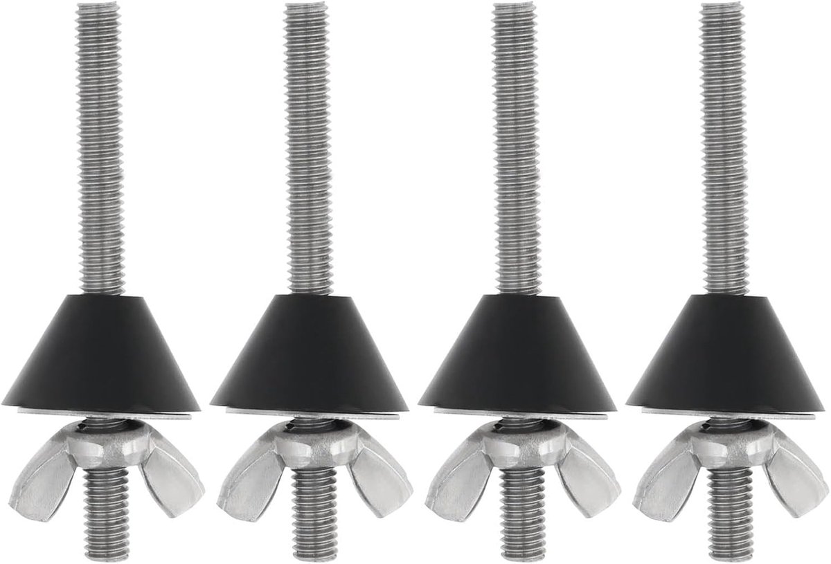 Toiletzitting reparatieset M6x70mm - roestvrij staal en rubber - stevige bevestigingen - voor wankele toiletzittingen - ShopVlot