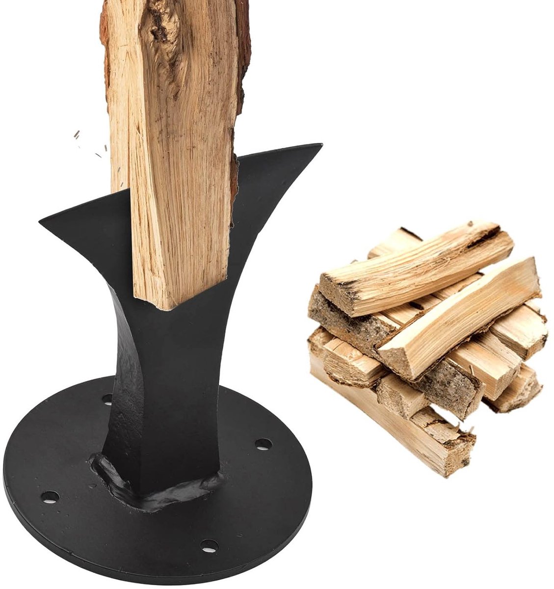 SnelShoppen - Houten Splijtwedge, Zware Houtsplijter voor Kindling, Kleine Handmatige Houtsplijter, Ideaal voor Openhaard, Houtkachel, Tuin en Camping