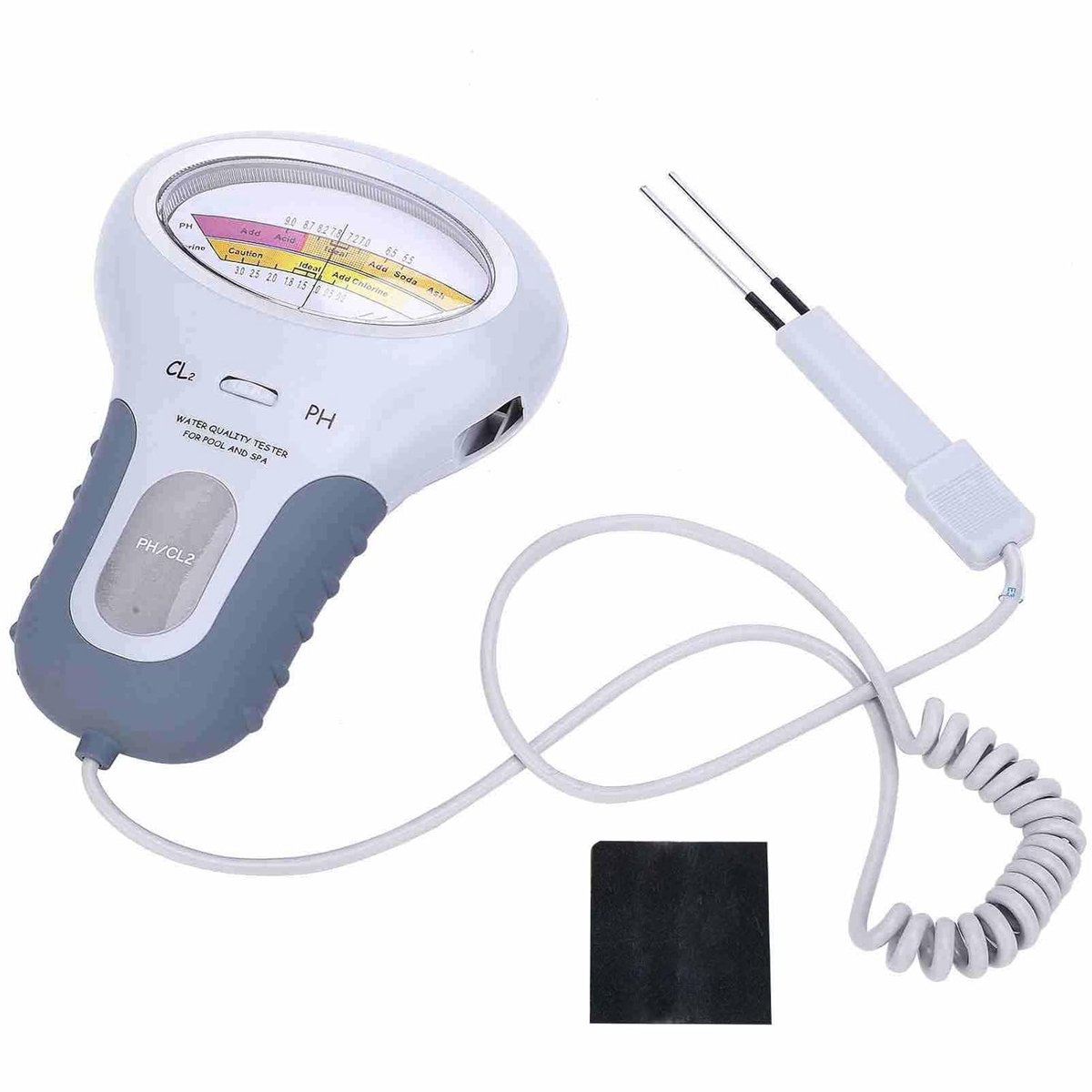 SnelShoppen - Waterkwaliteitsmeter Chlorine Tester 102B - Elektronische pH en Chlorine Tester voor Zwembad en Spa - Duurzaam Kunststof - Groot Scherm