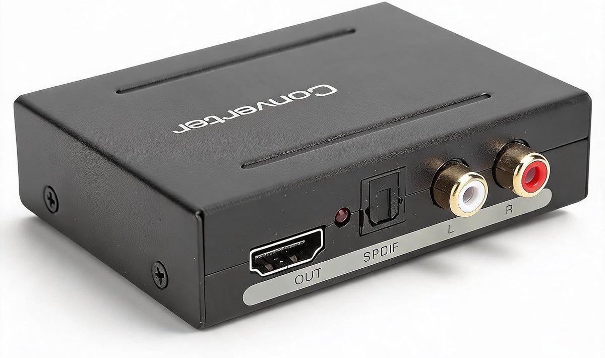 SnelShoppen - Audio Extractor Converter - Audio+ SPDIF+ R/L - Ondersteunt 4K30HZ - Aluminium Legering - Voor Projector, Display Apparaat, TV - Zwart