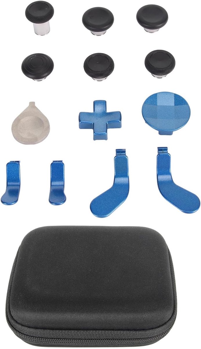SnelShoppen - Vervangende Thumbsticks voor One Elite Series 2 Controller, 13-in-1 Magnetisch Button Pen Set met Metalen Mod 6 Switch Joystick, 4 Paddl