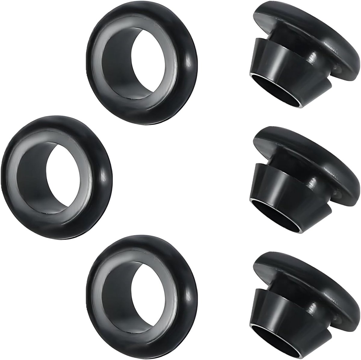 SnelShoppen - 20 Stuks Rubber Grommets - Kabeldoorvoeren voor Draad en Kabelbescherming - ID 12mm - Montage Diameter 14mm - Duurzaam, Waterdicht, Temp