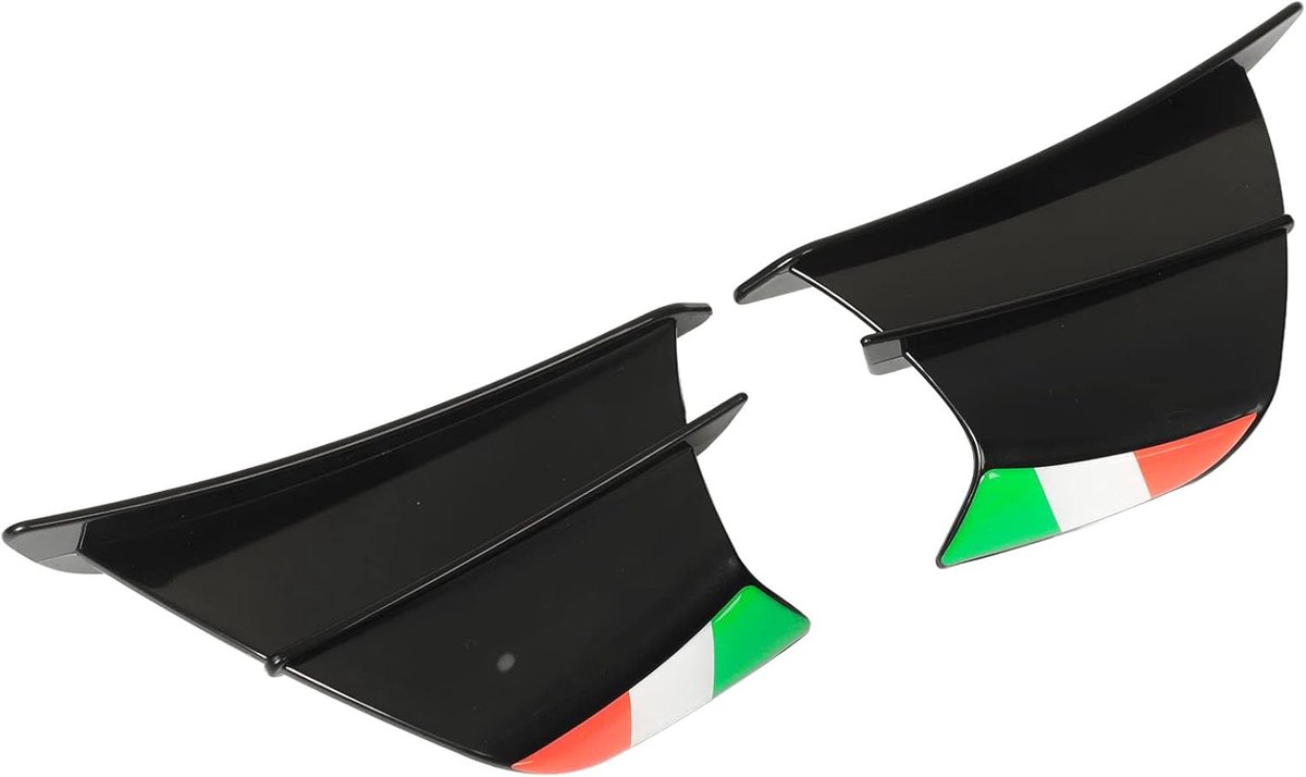 SnelShoppen - Motorfiets Vleugels, Vast Zijkant Vleugels, 2 Stuks, Aerodynamische Zijkanten, Zwart, Uniek Ontwerp, Sportief, Voor Motoren