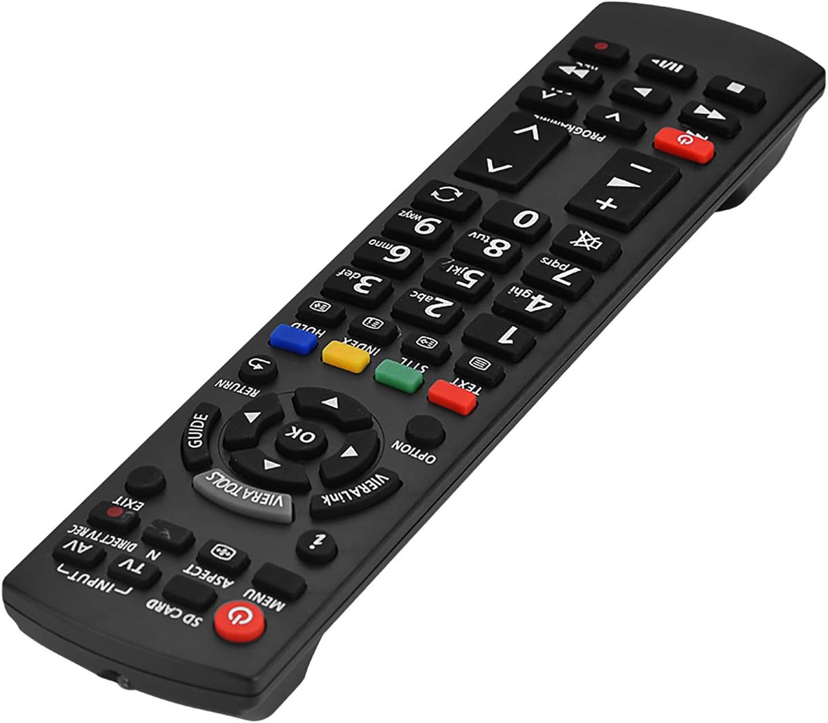 SnelShoppen - Vervangende Televisie Afstandsbediening N2QAYB000487 - Geen Programmering Vereist, Directe Toegang tot Digitale TV Kanalen, Stabiele Pre