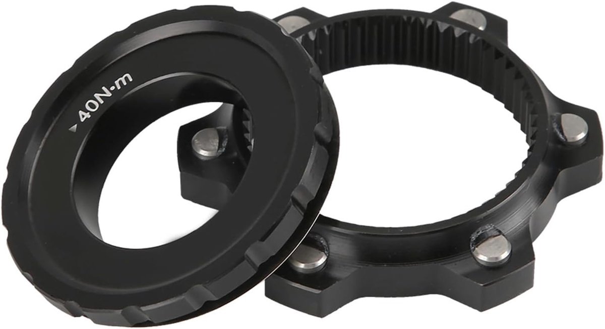SnelShoppen - Mountainbike Hub Lock Center, 6-bolts Remschijf Adapter, Aluminium Legering, Anti-slijtage en Duurzaam, Geschikt voor Fietstoebehoren