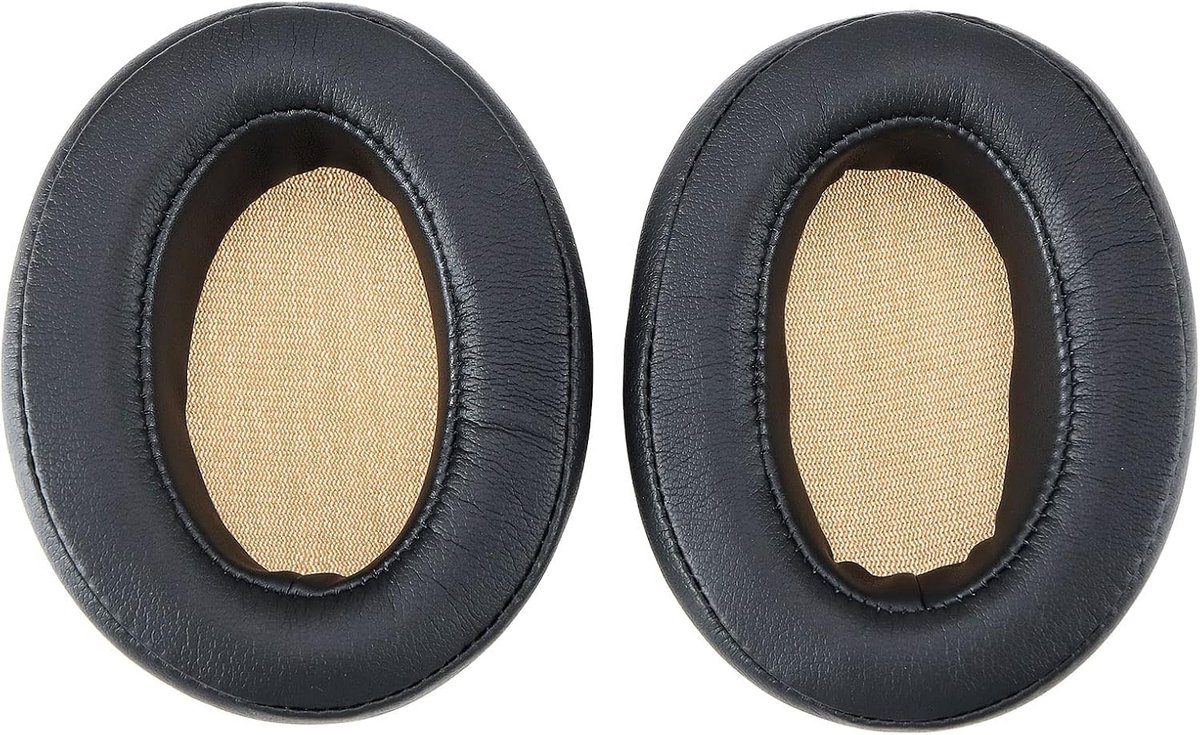 SnelShoppen - 1 Paar Vervangende Oorkussens Bruin Net Voor Sennheiser Momentum 2.0 Over-Ear Hoofdtelefoon - Zwarte Oorkussens van Eiwitleer - Perfect