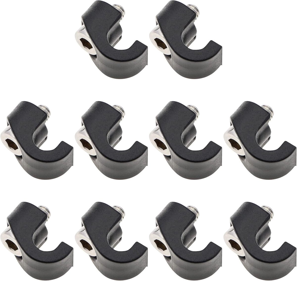 SnelShoppen - 10 Stuks Fiets Voorvork Remkabel Behuizing Klemmen - 5.5mm Binnen Diameter - C-vormige Bevestigingsgespen voor Mountainbike, BMX en Hybr