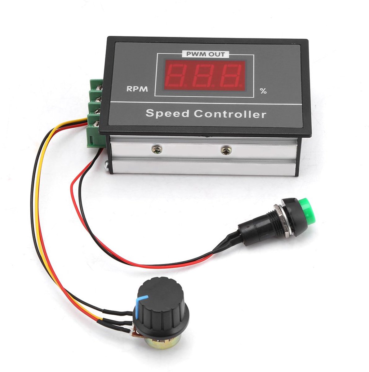 SnelShoppen - DC Motor Snelheidsregelaar 6-60V 12V 24V 36V 48V 30A PWM Verstelbare Snelheid Schakelaar Controleplaat Start-Stop Schakelaar