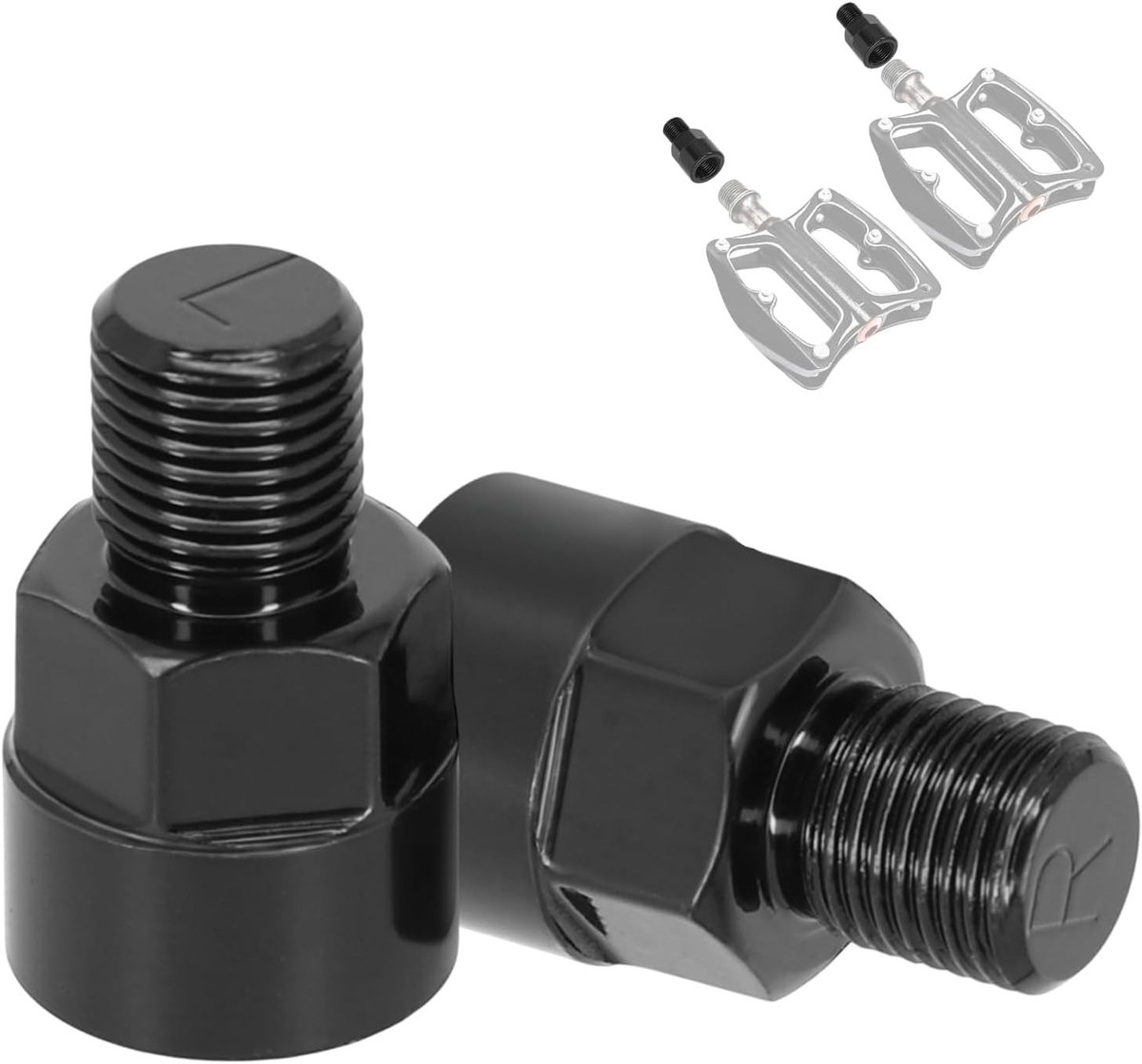 Bicycle Pedal Adapters 1/2 naar 9/16" Aluminium Extenders voor Fietspedaal, Geschikt voor Weg- en Stadsfietsen