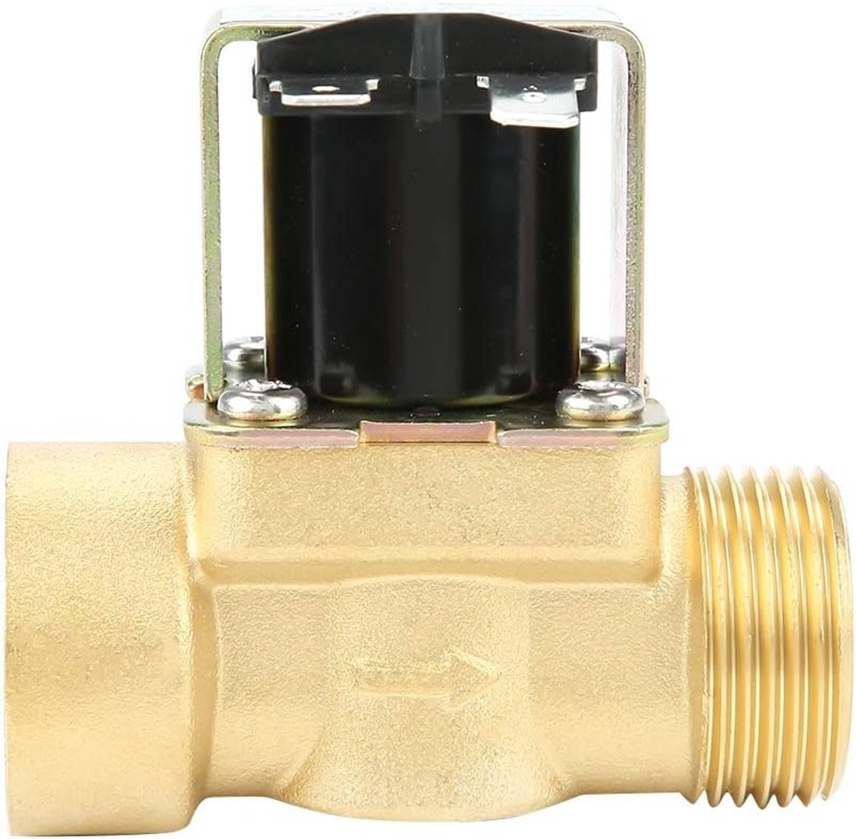 SnelShoppen - Solenoid Ventiel DN20 G3/4 Messing 12V DC Magnetisch Normaal Gesloten Electrisch Ventiel voor Tuin, Keuken en Industrie