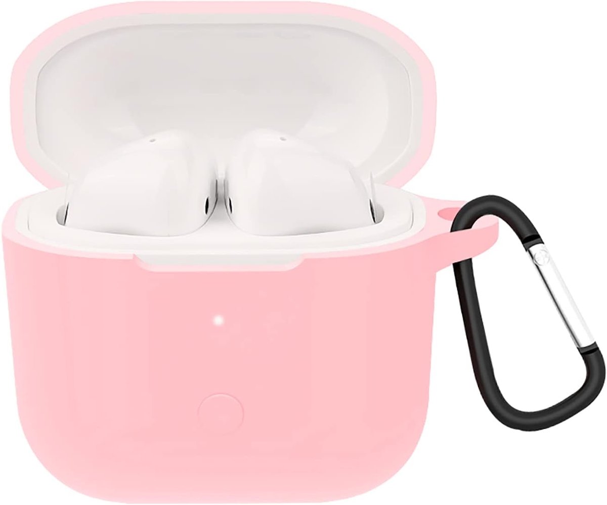 SnelShoppen - Ultra Dunne Silicone Hoes voor Redmi Buds 3, Zachte Slim-Fit Bescherming, Anti-Vallend, Vuilafstotend, Lichtgewicht en Comfortabel, Roze