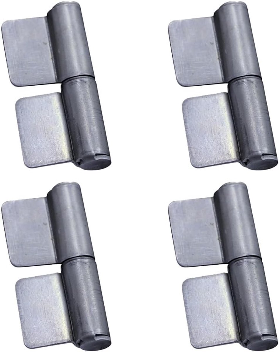 Zware Lasbare Vlag Scharnieren - 4 Stuks, Afneembare en Verstelbare Scharnieren voor Poorten en Deuren, Geschikt voor Trailers en Opritten, 16#-59x80mm
