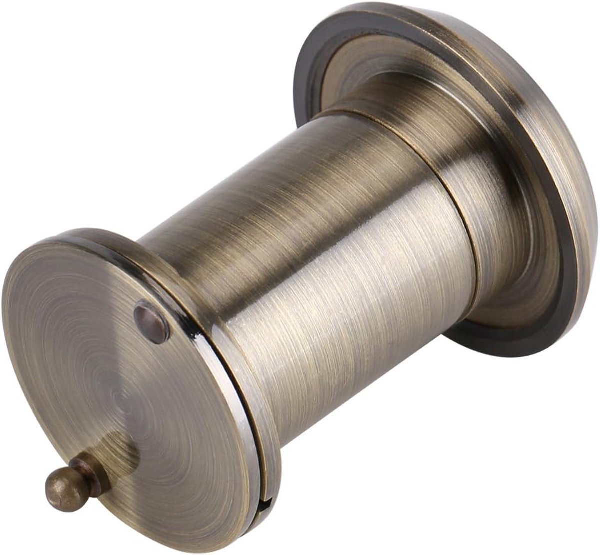 SnelShoppen - Peephole Deur Viewer, Optisch Glas 220 Graden Brede Hoek Deur Spion Gaten met Privacy Deksel, Veiligheidsdeur Spion (Cyaan Brons)