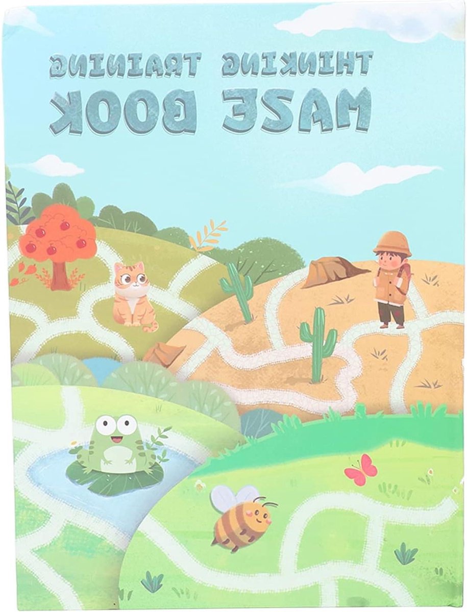Puzzelboek met Doolhoven - Denkspel Boek - Kinderen Leren Spelen - 24 Uitdagende Puzzels - A4 formaat - Geïllustreerd