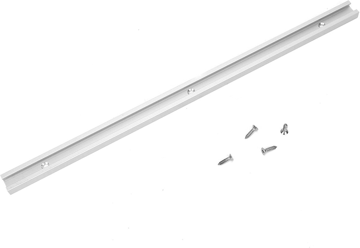 SnelShoppen - Aluminium Glijplaat T-Slot 800mm T-Sleuf Track met RVS Schroeven voor Freesmachines, Bandzagen en Tafelbouw