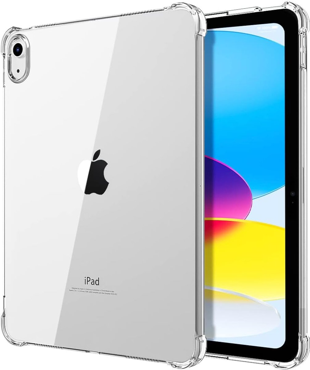 SnelShoppen - TiMOVO Hoes voor iPad A16 11 inch 11e Generatie en 10e Generatie 10.9 inch, Duidelijk, Slank en Licht, Zachte Transparante TPU Achterkan