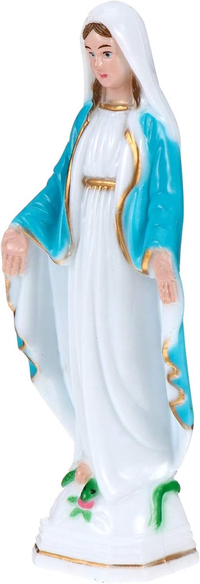 SnelShoppen - Onze Lieve Vrouw van Genade Religieuze Standbeeld Decoratie Licht Katholieke Heilige Moeder Figuren Herinneringsstandbeeld voor Moederda