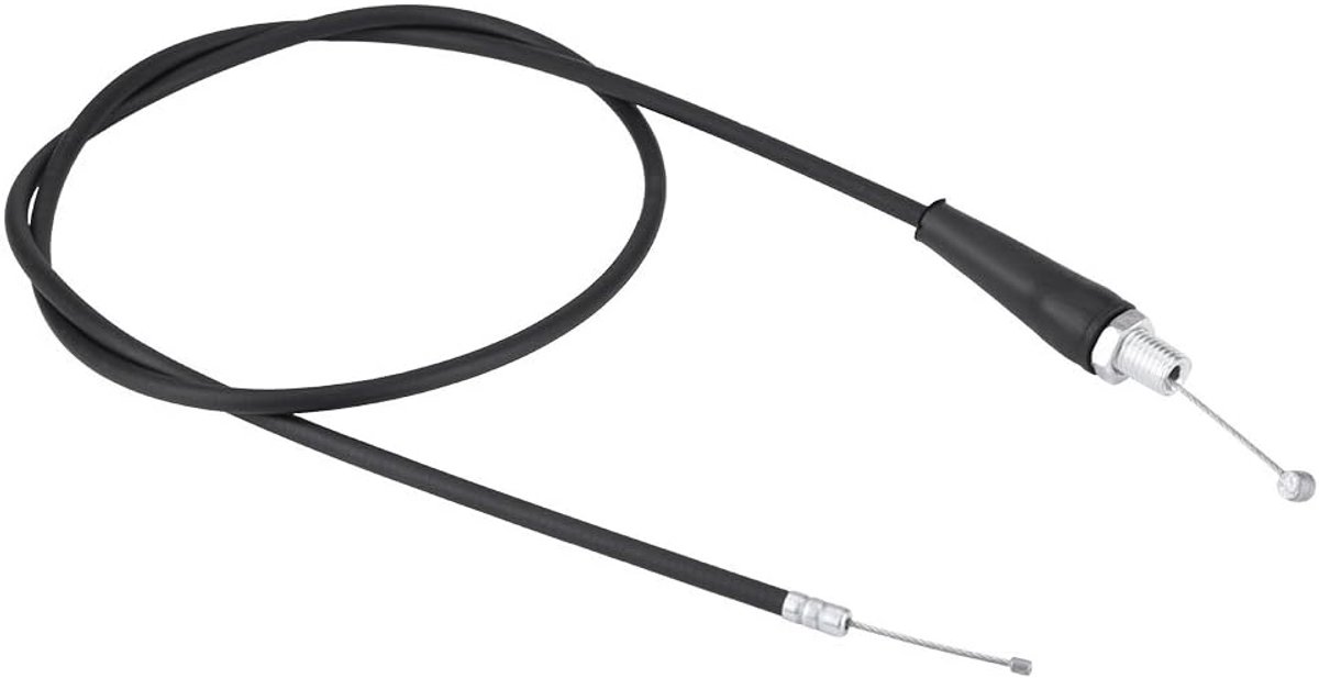 SnelShoppen - Throttle Kabel voor Motor, 110cm Rechthoofd Kabel voor Pit Dirt Motor Trail Bike Motocross, Hoogwaardige RVS met Bescherming, Zwart
