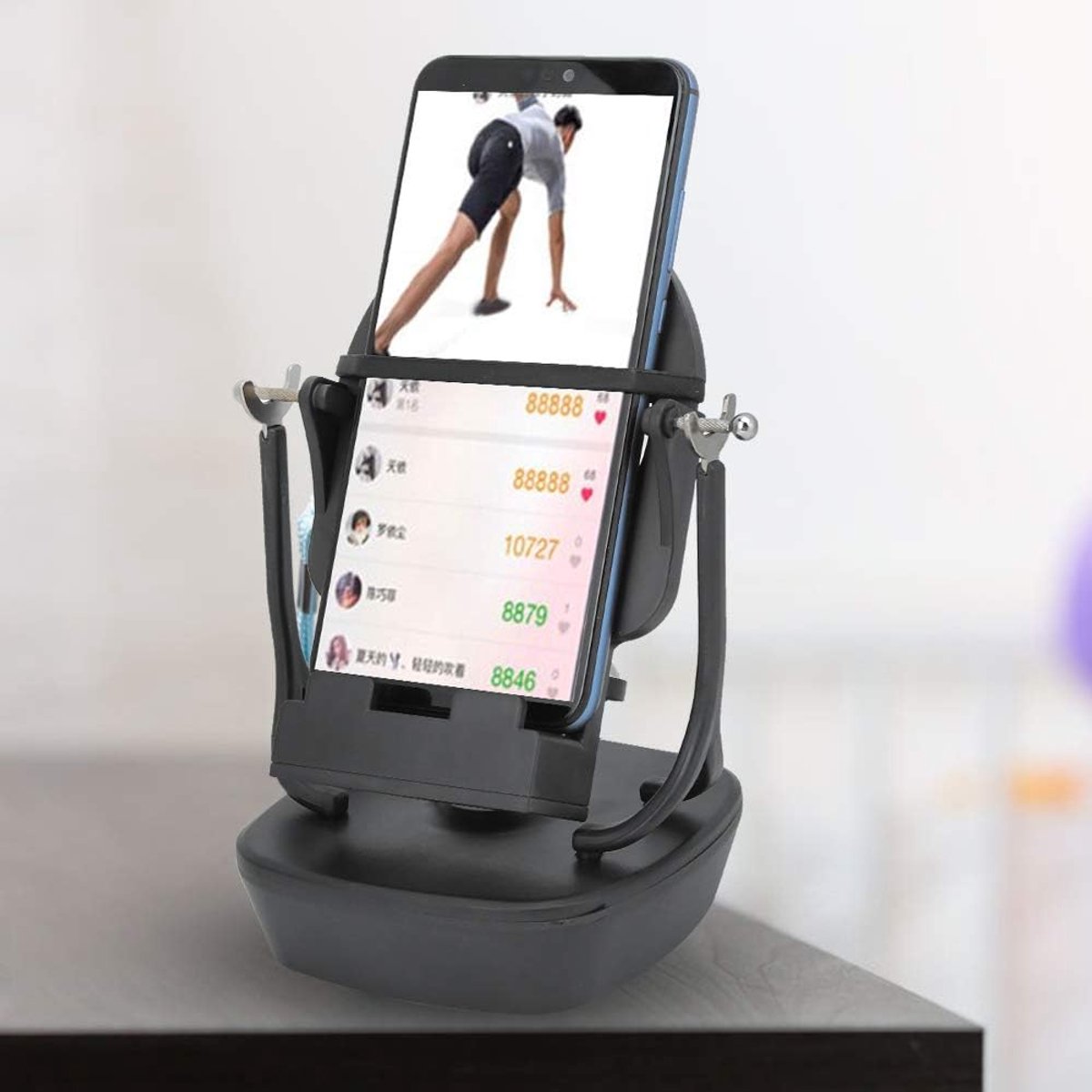 SnelShoppen - Automatische Telefoon Wiggler Decoratieve Plank voor Thuis, Swingend Schudapparaat voor Telefoon met RVS Frame, Ideaal voor Thuisgebruik