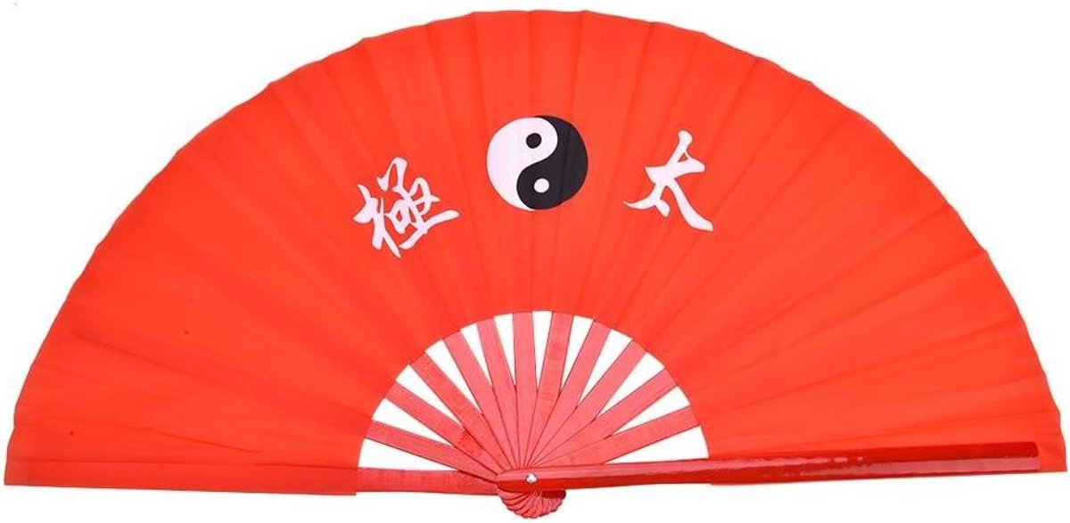 SnelShoppen - Martial Arts Ventilator Bamboe Zijde Tai Chi Dans Trainingsprestaties Ventilator Rood - Lichtgewicht, Duurzaam en Elegant