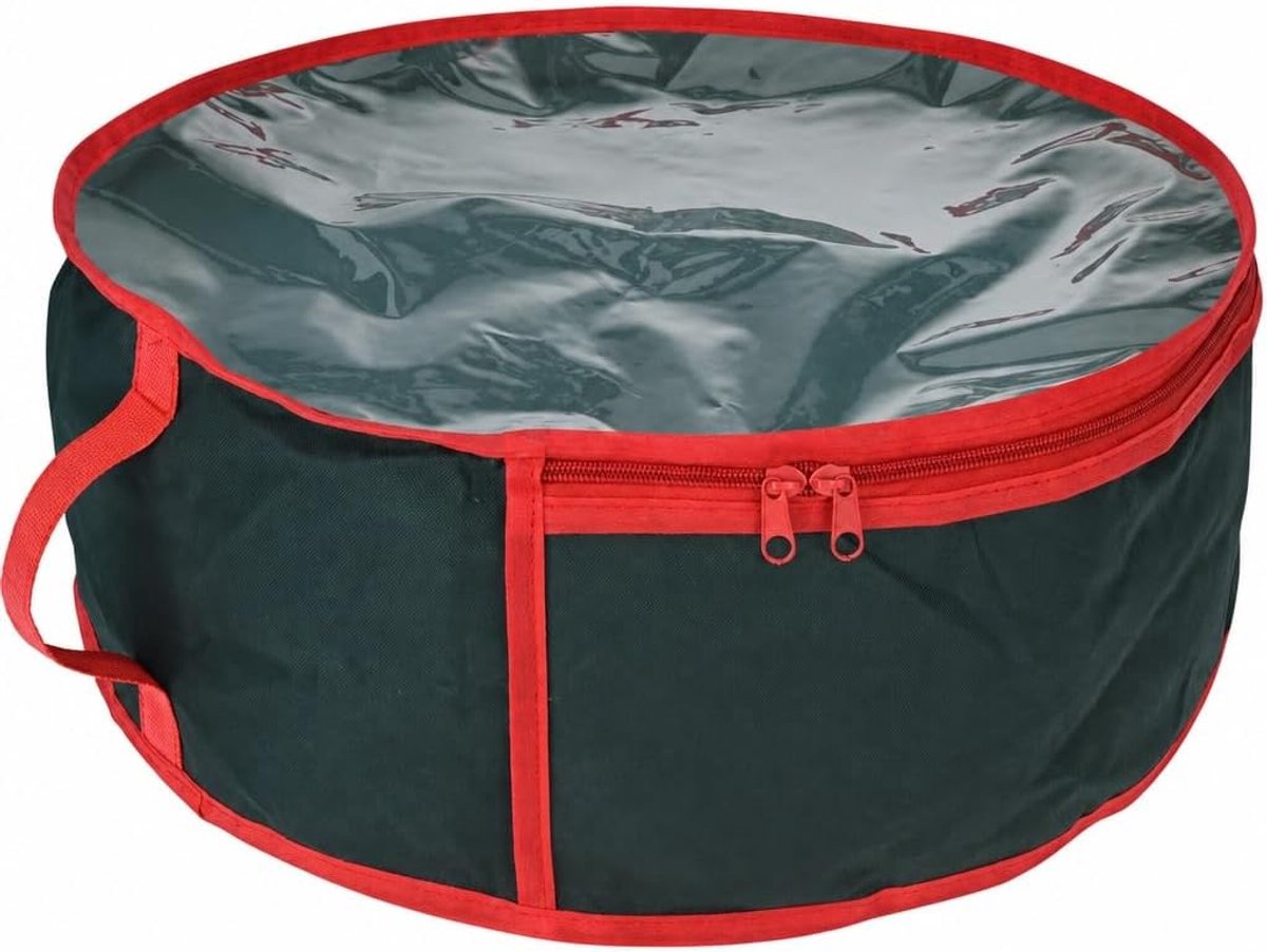 SnelShoppen - Mijoma Opbergdoos, Sorteerdoos, Kersttas voor Kerstkransen, Adventskrans, Kerstdecoratie, Diameter 65 x 16 cm, Geschikt voor Kransen