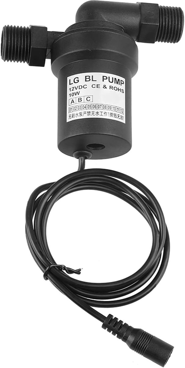 SnelShoppen - DC12V/10W Hoge Temperatuur Zonnepomp Brushless Dompelpomp voor Watercirculatie 8L/min voor Tuin, Industrie en Agrarisch Gebruik