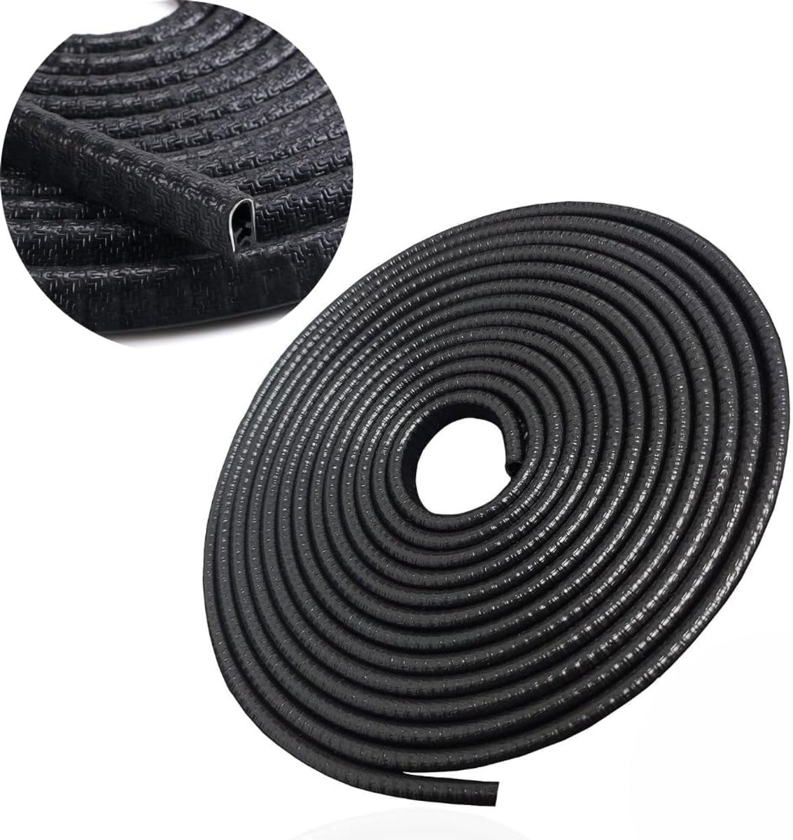 SnelShoppen - TRIXES 5m Auto Deurbeschermingsstrip - Rubber Rand | Zonder Lijm, Krassenbescherming, Stenselpreventie, Flexibele Rand, Universele Voert