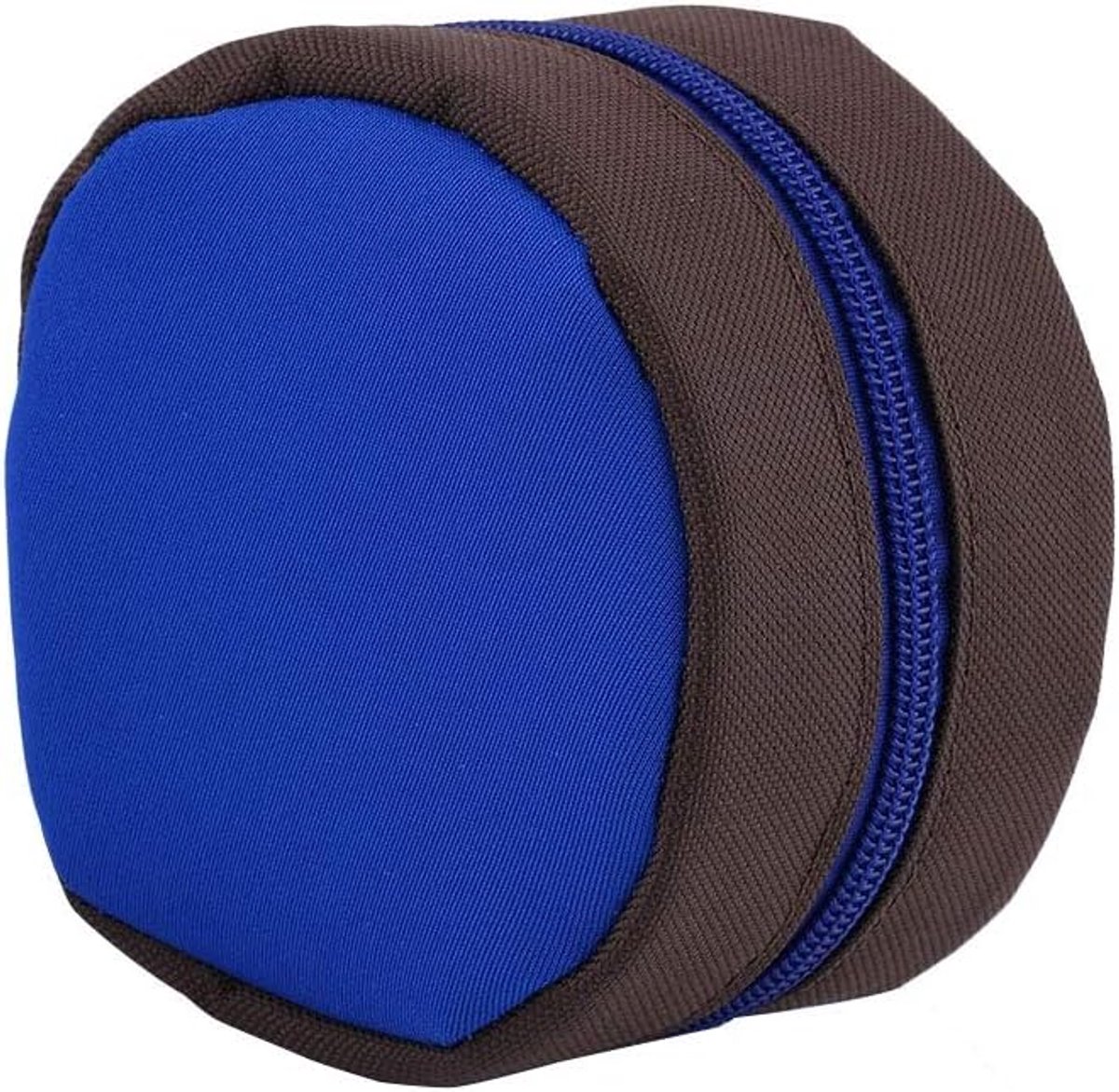 SnelShoppen - Vissengerei Opbergzak, Zacht Gecoate Zippered Vliegvis Spoel Houder, Bruin en Blauw, Ideaal voor Buitensporten, Visactiviteiten, Duurzaa