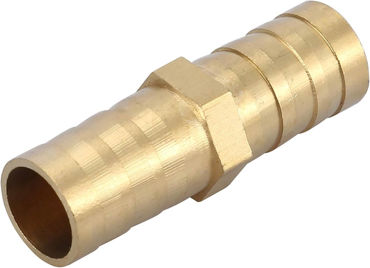 SnelShoppen - Messing Barb Rechte Connector Fitting Water Slang Koppeling Adapter 6/8/10/12/14/16/20mm (10mm 5 stuks) voor Tuin, Huishoudelijk en Prof