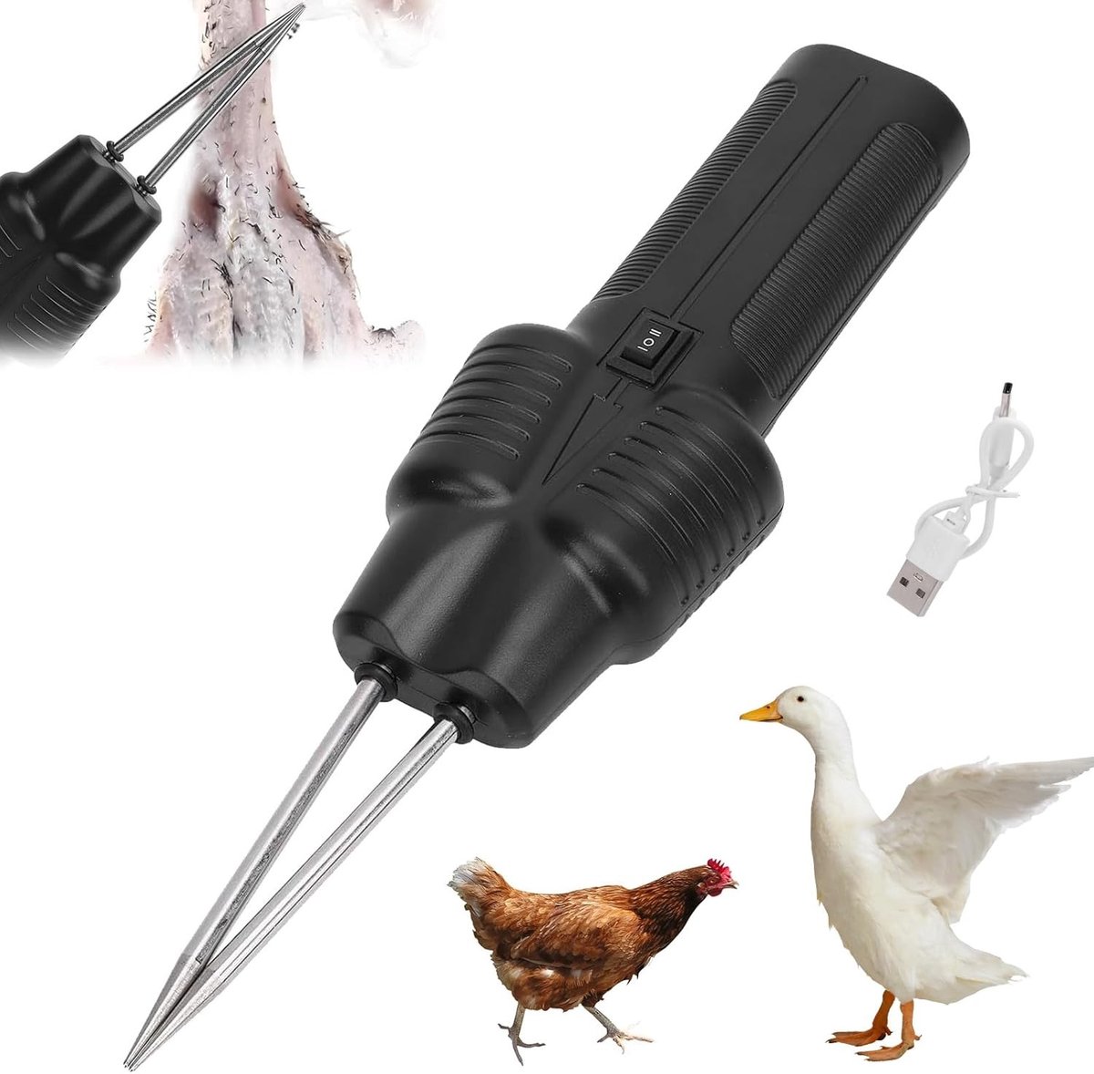 Elektrische Pluimvee Bleeder voor Kippen, Eenden, Ganzen en Kalkoenen - Snelle en Efficiënte Luchtventilatie voor Dierenverzorging