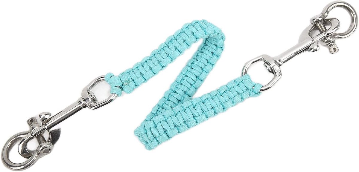 SnelShoppen - Duikcamera Handgreep Touw Luminous Blauw - Rvs Onderwatercamera Lanyard - Duikaccessoires voor Onderwaterfotografie - Sterk en Lichtgeve