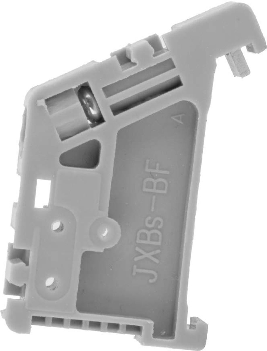 SnelShoppen - 50 Stuks 35mm DIN-Schienen Aansluitblok, Grijze DIN-Schienen Stopper Montageclip Aansluitblok Model 12, Kunststof, Voor Diverse Toepassi